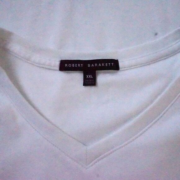 Robert Barakett Georgia V-Neck T-Shirt Size XXL WHITE - Picture 3 of 7